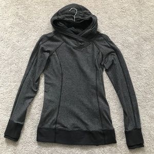 Lululemon Black Herringbone Fitted Hoodie